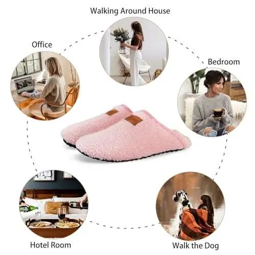 Shoes Love Salve Furry Slippers Women's/Men's Indoor Home, Yoga Socks - Cozy & Comfy