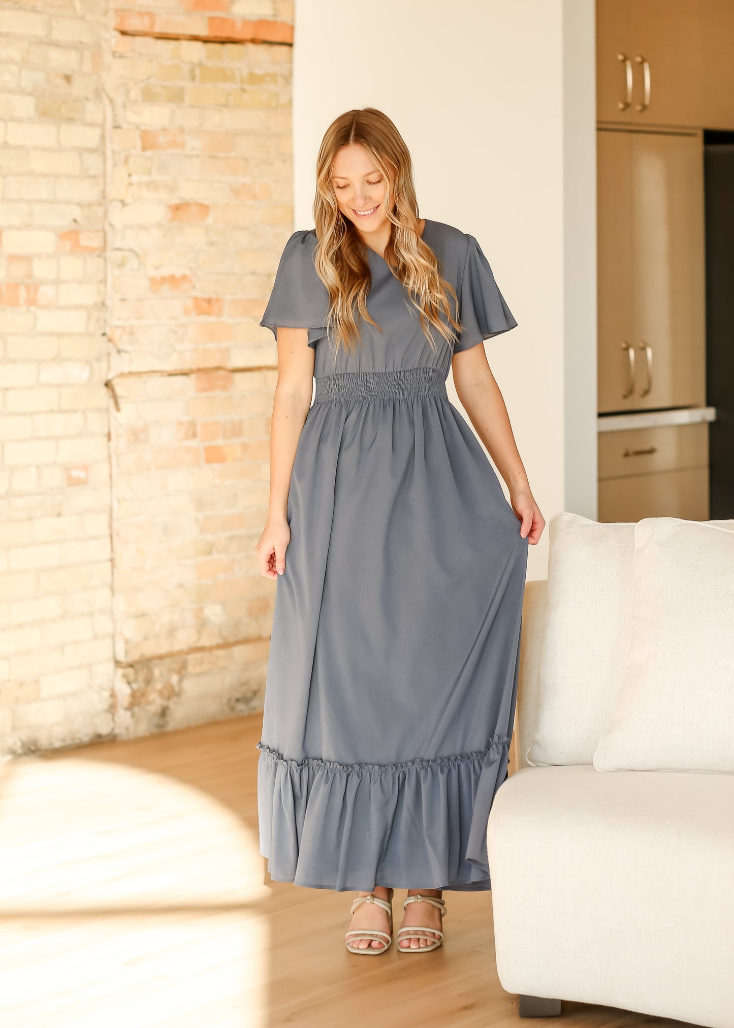 Isabella V-Neck Maxi Dress