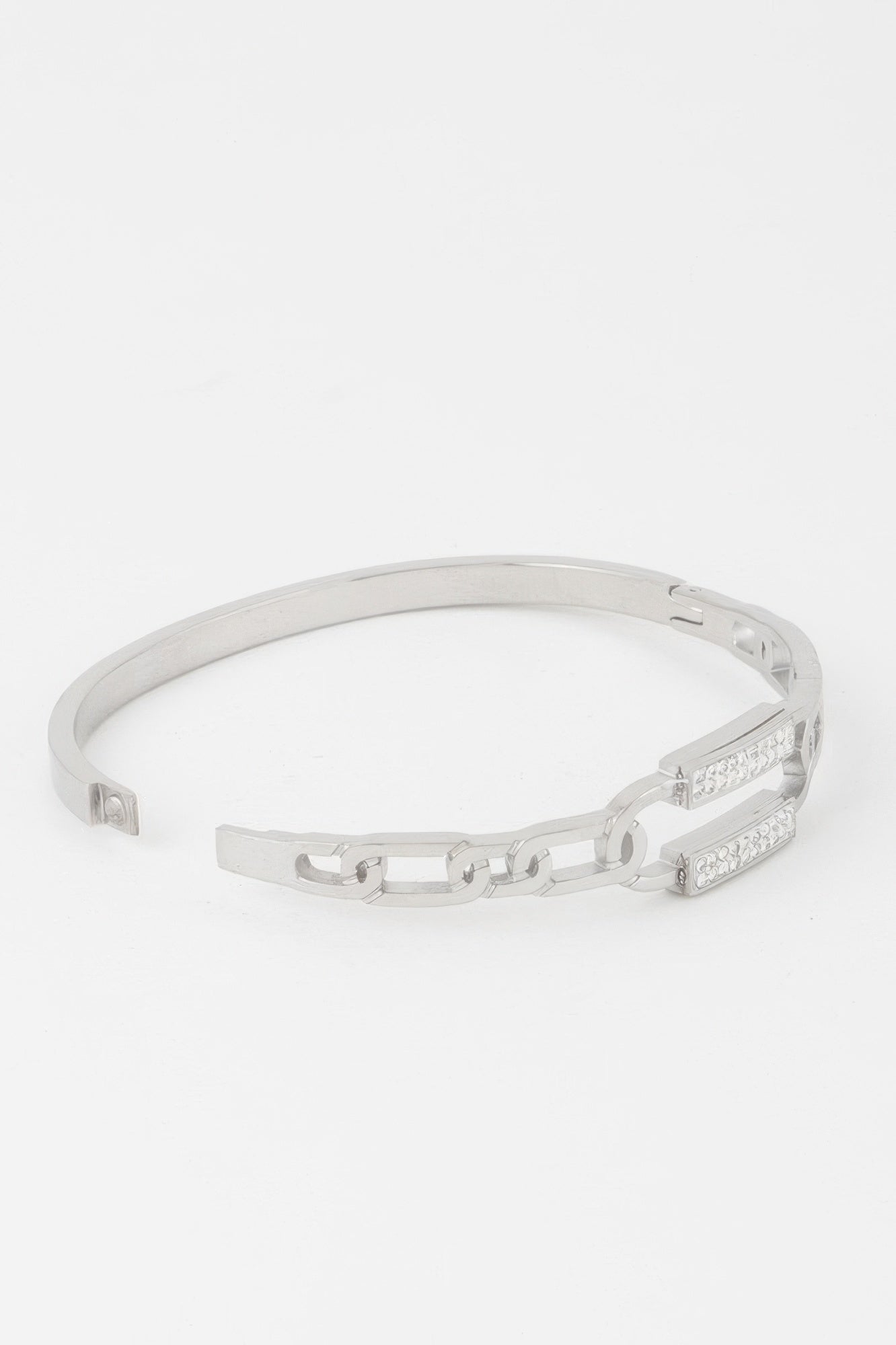 Jeweled Curb Chain Clasp Bracelet