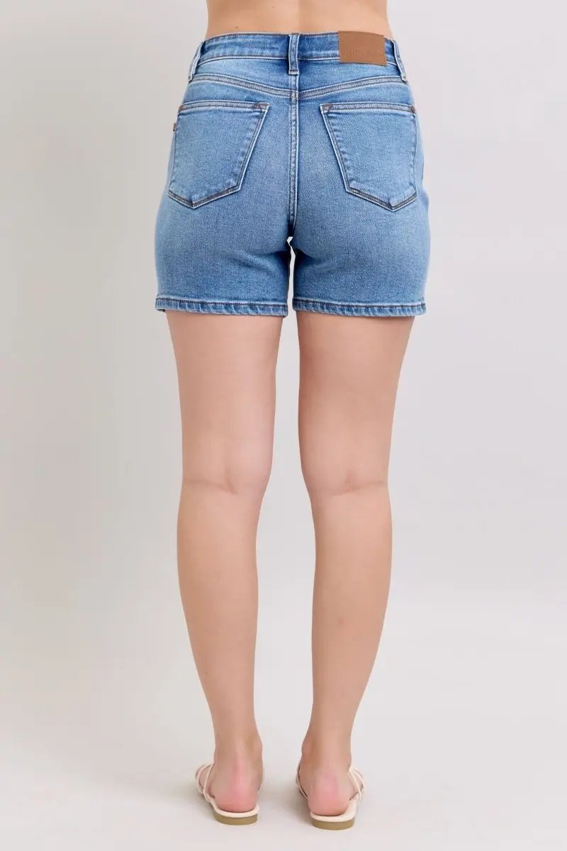 Trendsi Judy Blue Denim Shorts Women's Casual Plus Size Shorts with Pockets