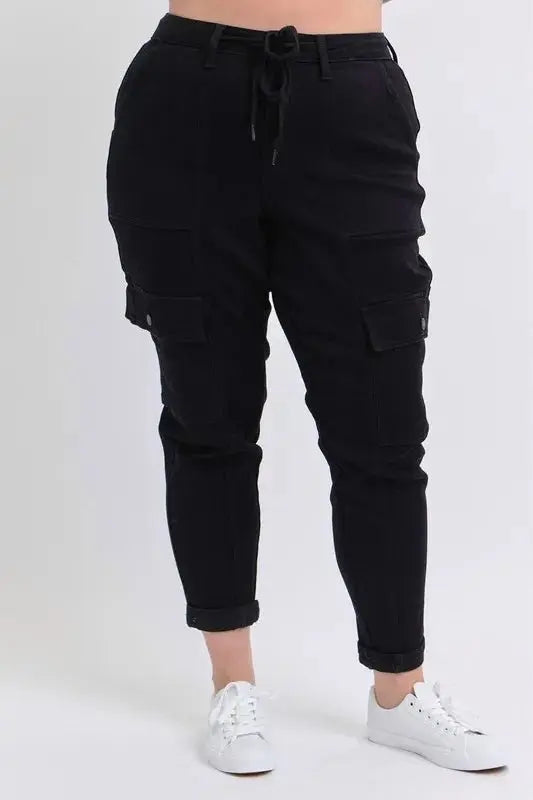 Women's Plus Size Joggers Plus Size Women's Joggers - High Waist Cargo - Comfy Cuffed