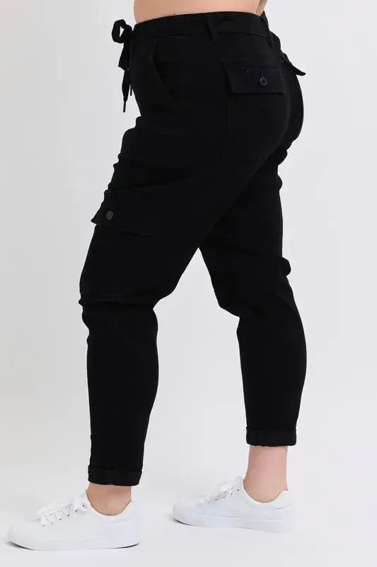 Women's Plus Size Joggers Plus Size Women's Joggers - High Waist Cargo - Comfy Cuffed