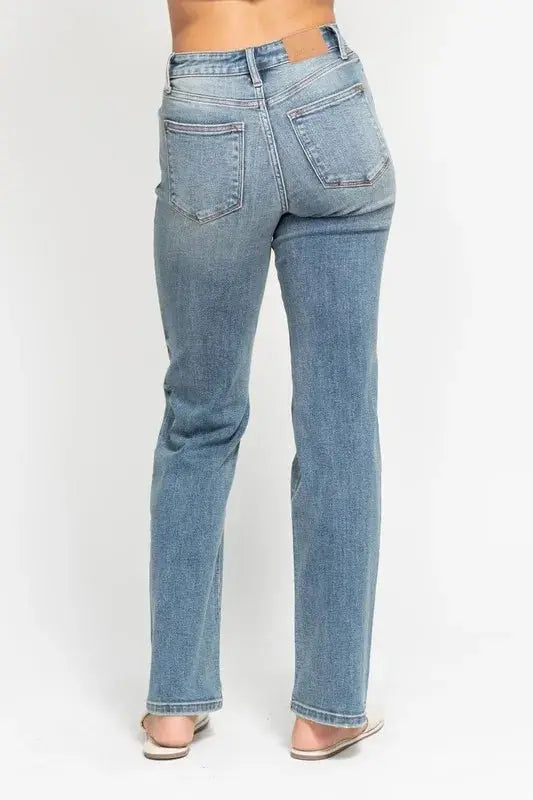 Shoes Trendsi Judy Blue High Waist Distressed Jeans Women's Plus Size Dad Jean - Comfy Fit