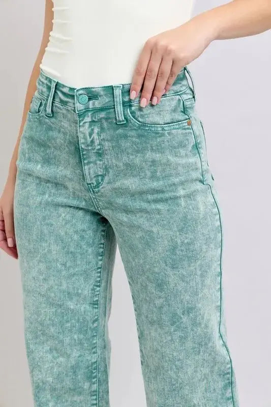 Shoes Trendsi Judy Blue High Waist Women's Jeans Everyday Casual Raw Hem Dad Jeans