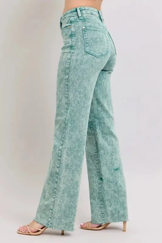 Shoes Trendsi Judy Blue High Waist Women's Jeans Everyday Casual Raw Hem Dad Jeans