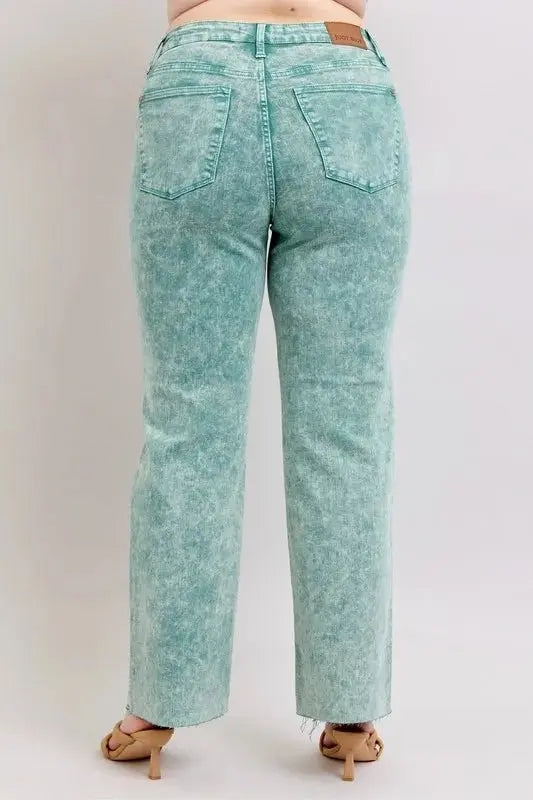 Shoes Trendsi Judy Blue High Waist Women's Jeans Everyday Casual Raw Hem Dad Jeans