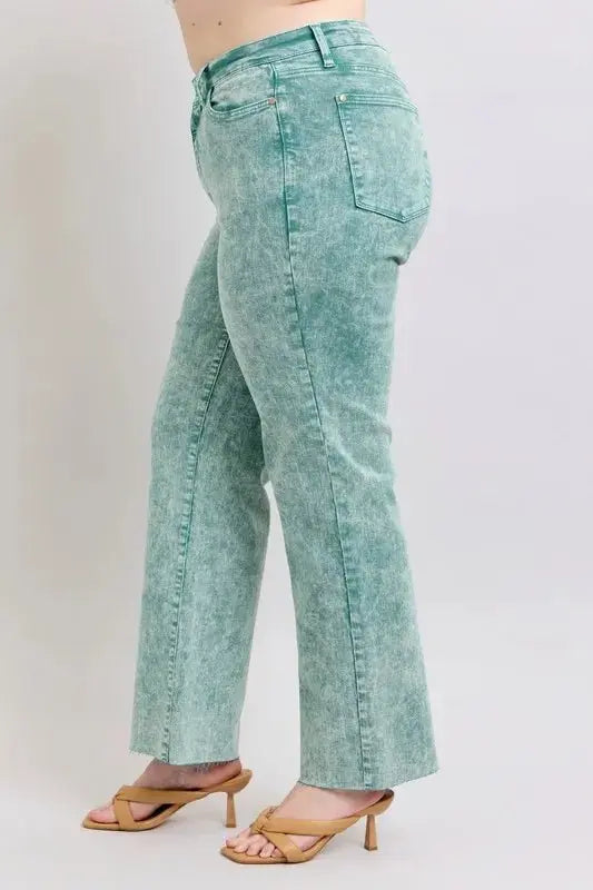 Shoes Trendsi Judy Blue High Waist Women's Jeans Everyday Casual Raw Hem Dad Jeans