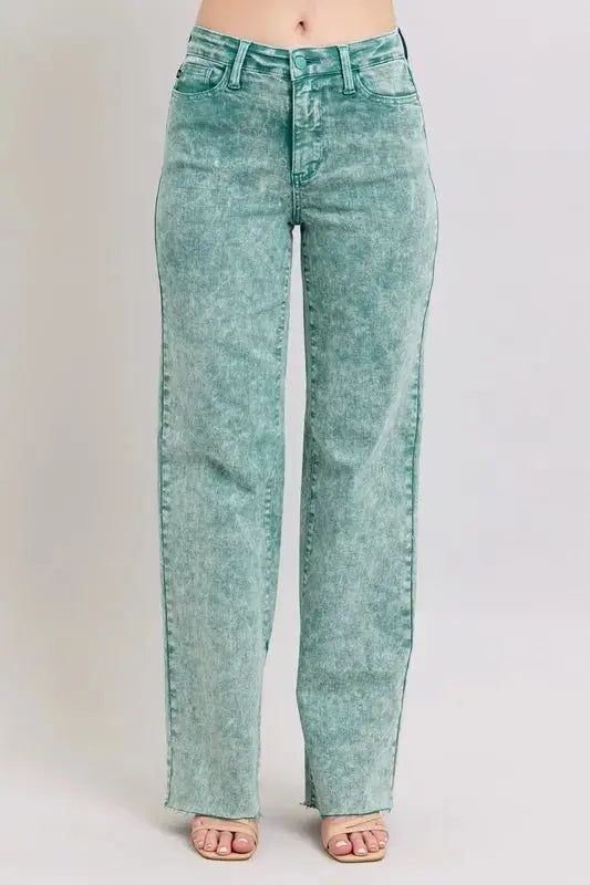 Shoes Trendsi Judy Blue High Waist Women's Jeans Everyday Casual Raw Hem Dad Jeans