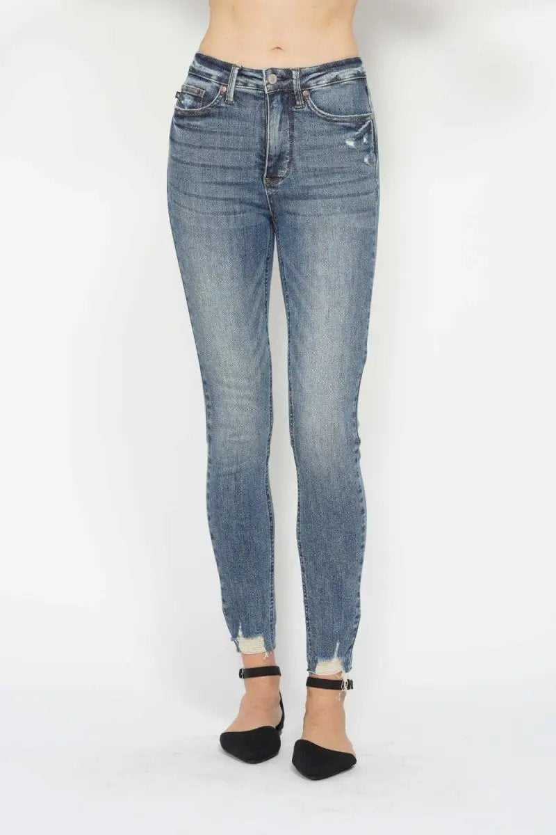 Shoes Trendsi Judy Blue Jeans Women's Full Size Tummy Control Vintage Wash Skinny Jeans