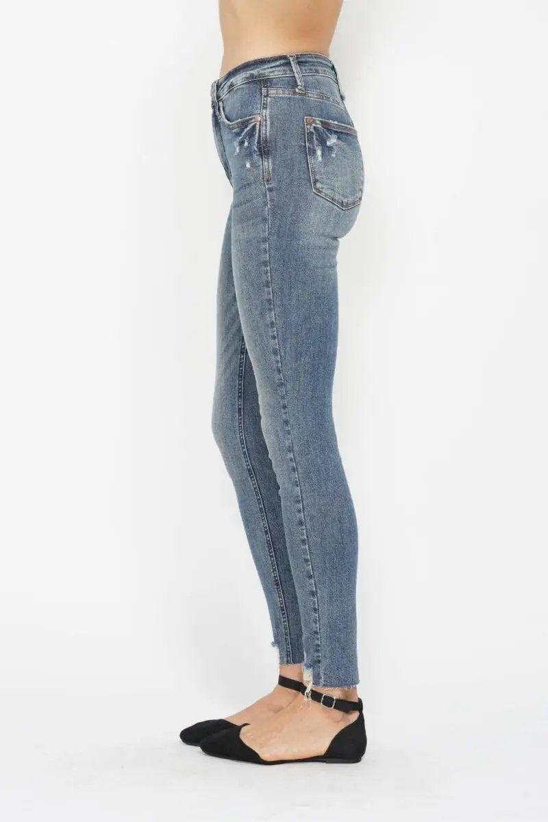 Shoes Trendsi Judy Blue Jeans Women's Full Size Tummy Control Vintage Wash Skinny Jeans