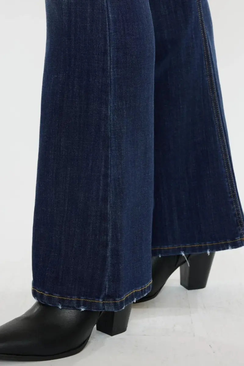 Trendsi Women's Jeans - Mid Rise Slim Flare Denim