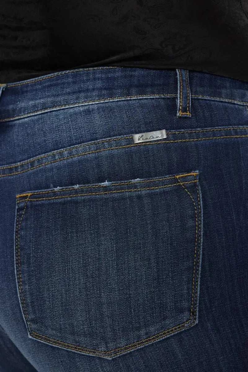 Trendsi Women's Jeans - Mid Rise Slim Flare Denim