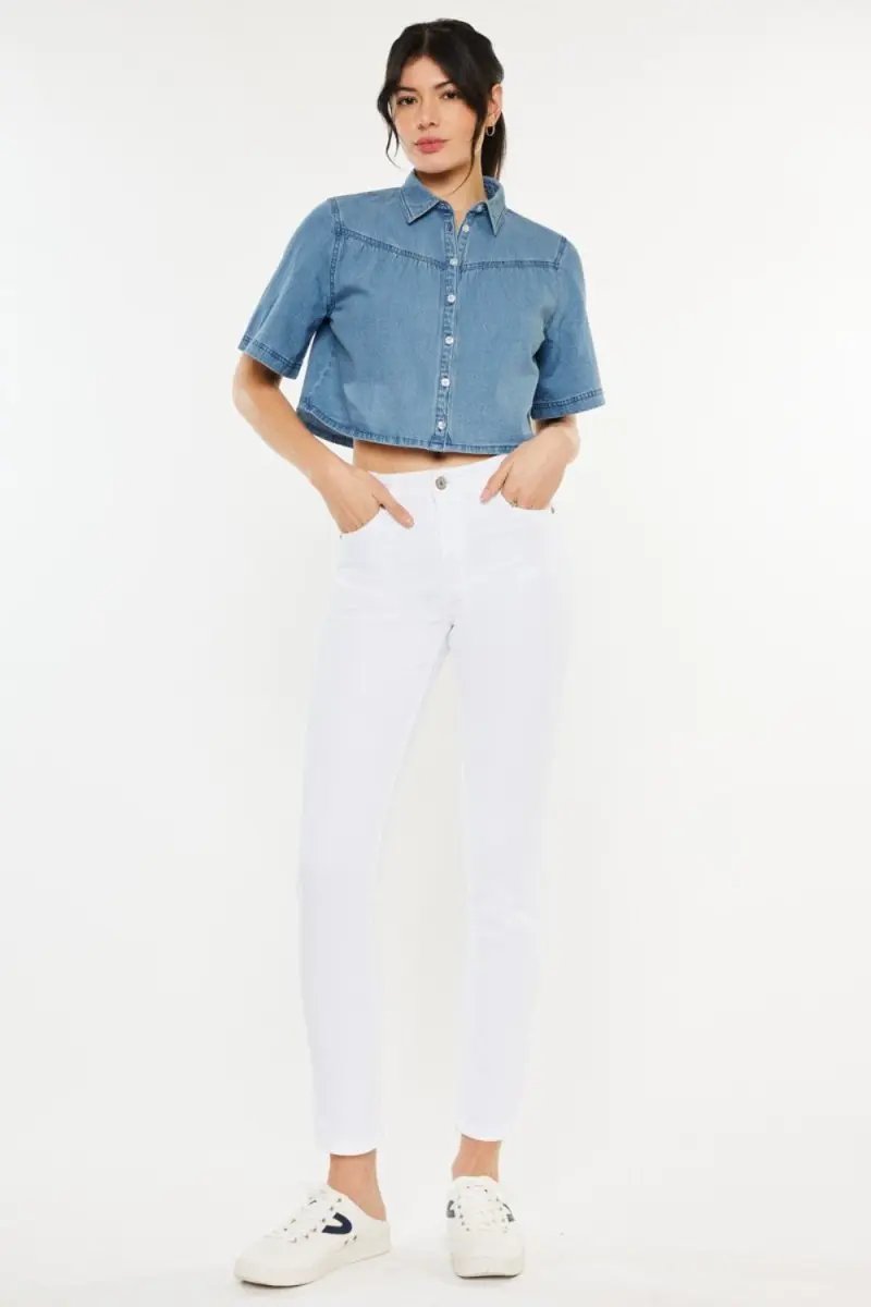 Women's Jeans - High Rise Ankle - Skinny Trendy