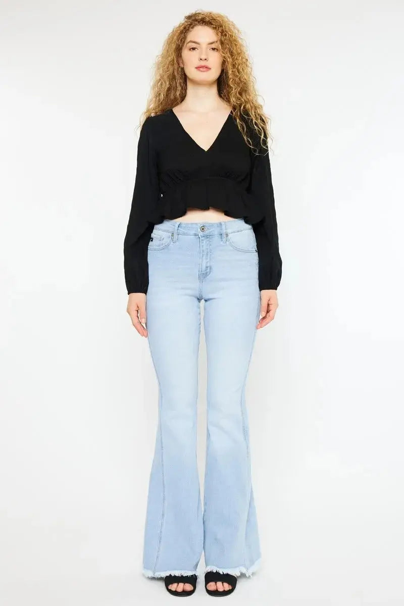 Accessories Trendsi Kancan High Rise Flare Jeans Women's Curvy Fit Denim - Chic & Flattering