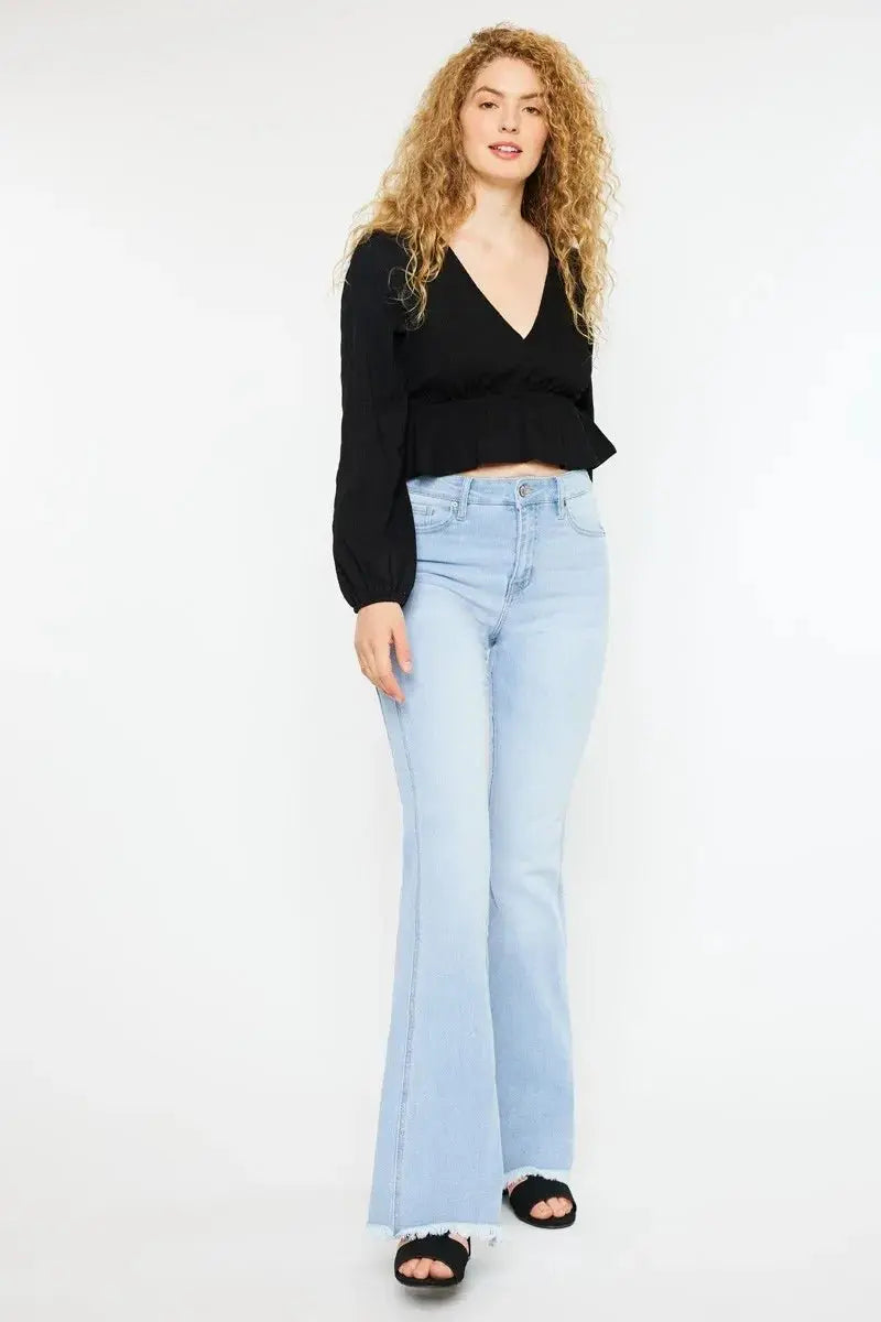 Accessories Trendsi Kancan High Rise Flare Jeans Women's Curvy Fit Denim - Chic & Flattering