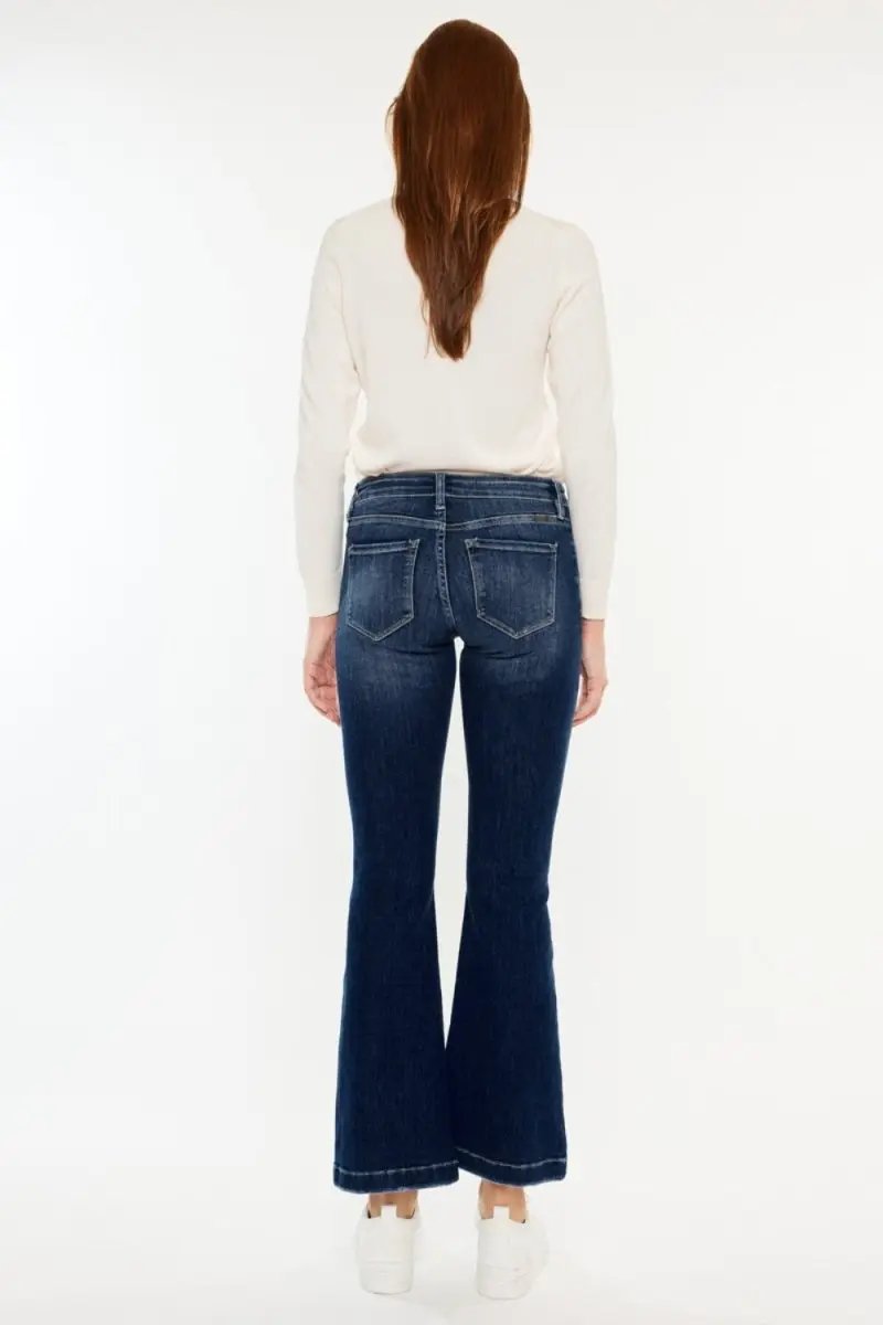 Shoes Trendsi Kancan Mid Rise Jeans + Everyday Wear + Flare Jeans + Button Fly + Comfy Fit