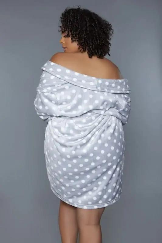 T-Shirts Premium BE WICKED Kaylee Robe - Polka Dot Pink/White, Plus Size 2X/3X