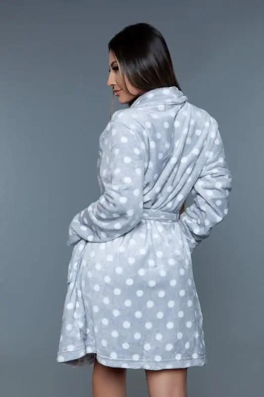 T-Shirts Premium BE WICKED Kaylee Robe - Polka Dot Pink/White, Plus Size 2X/3X