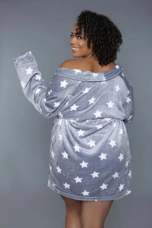T-Shirts Premium BE WICKED Kaylee Robe - Star Print, Navy/White, Size L/XL