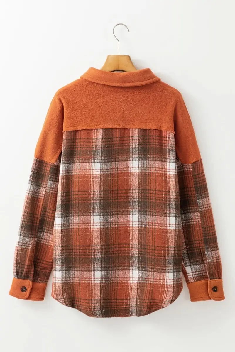 Khaki Plaid Shacket | Love Salve Polyester