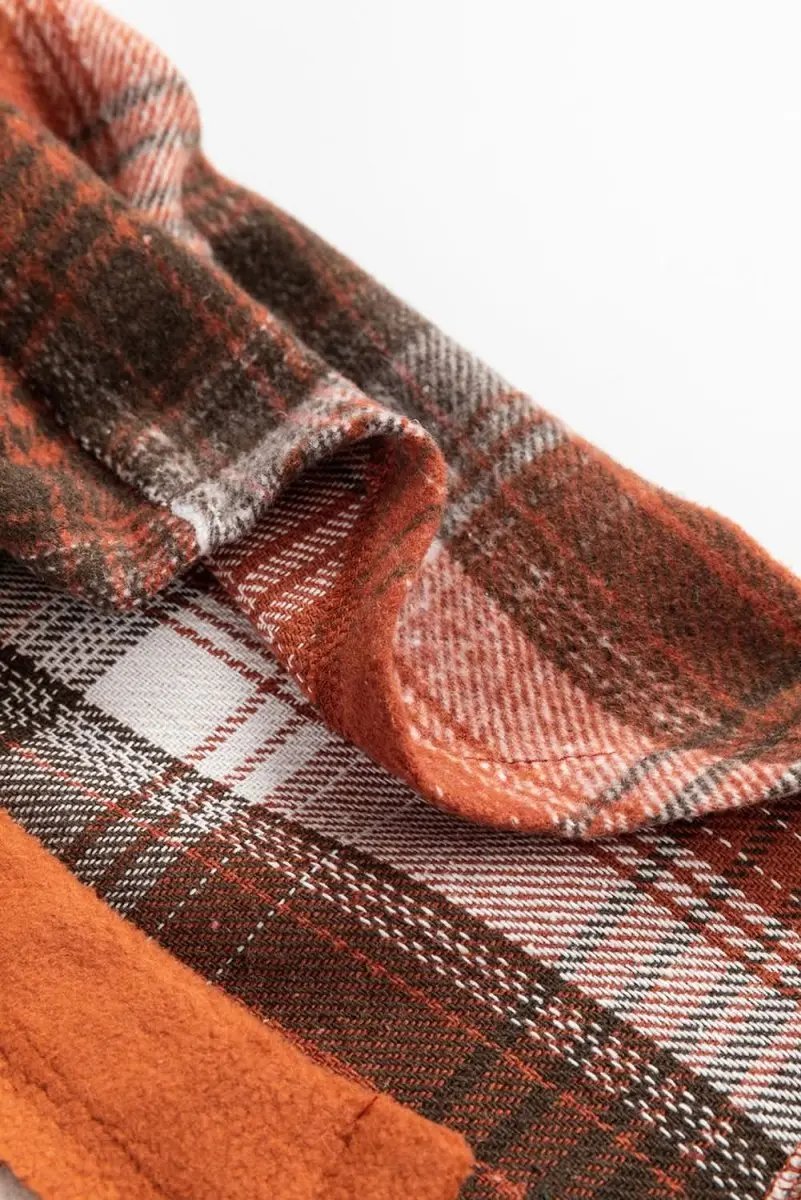 Khaki Plaid Shacket | Love Salve Polyester