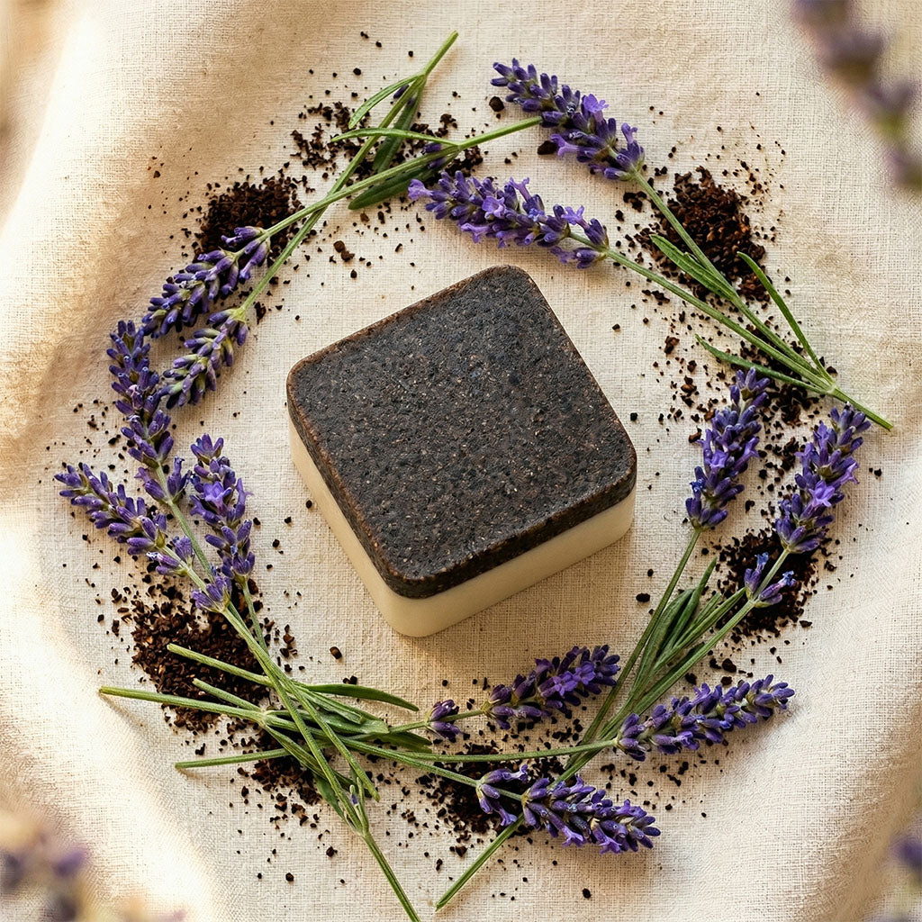 Lavender Coffee Soap — 2-in-1 Exfoliating Bar