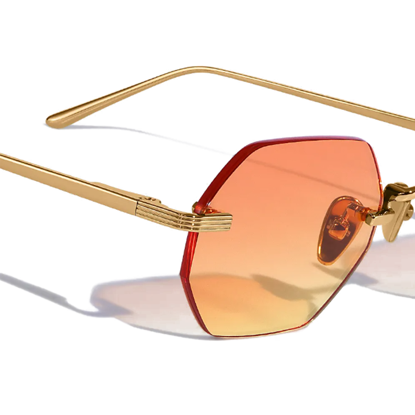 Liam Bruler 51mm Rimless Sunglasses | Orange