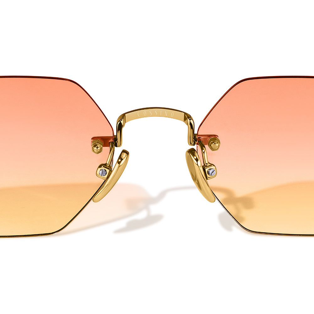 Liam Bruler 51mm Rimless Sunglasses | Orange