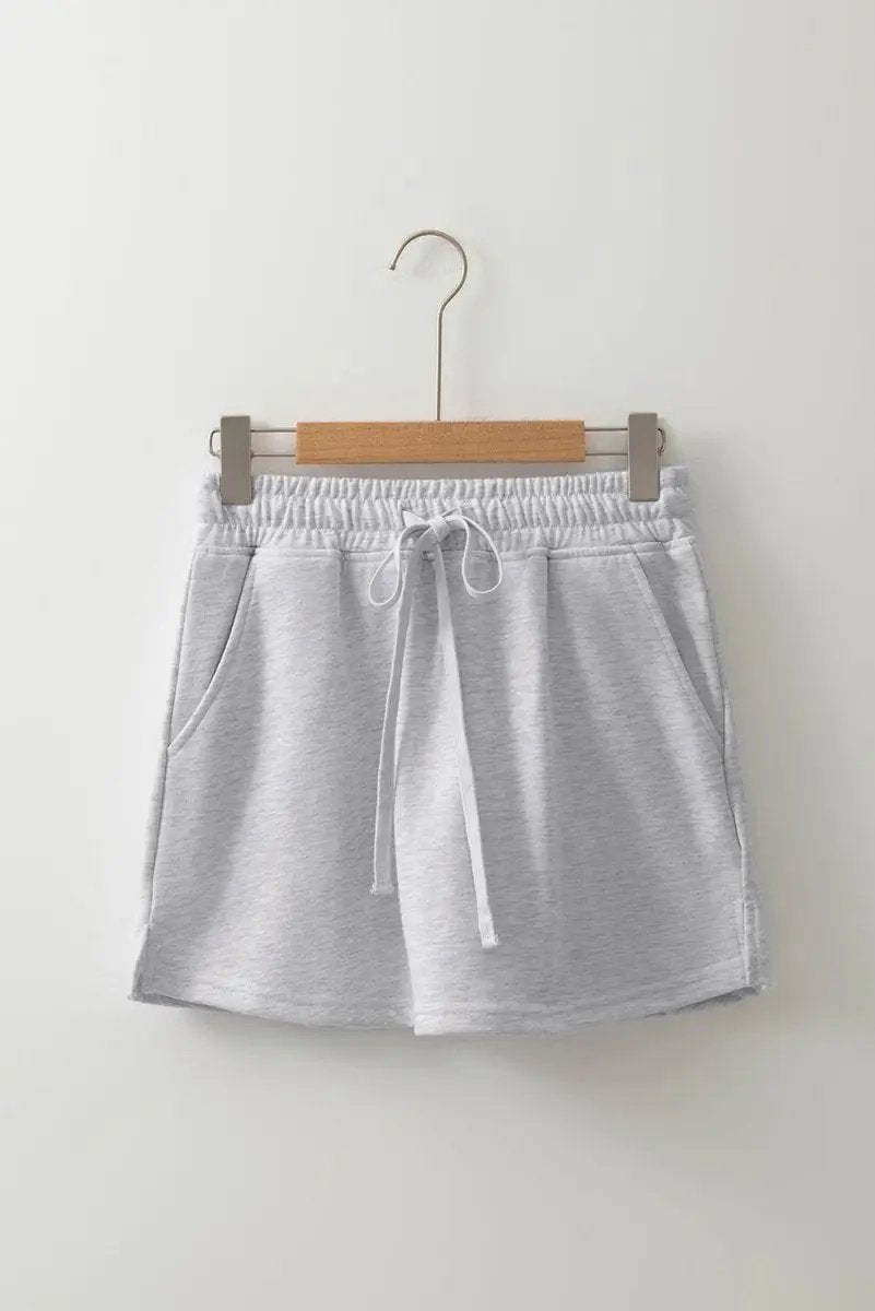 Love Salve Terry Knit Skort with Pockets - Casual Mini