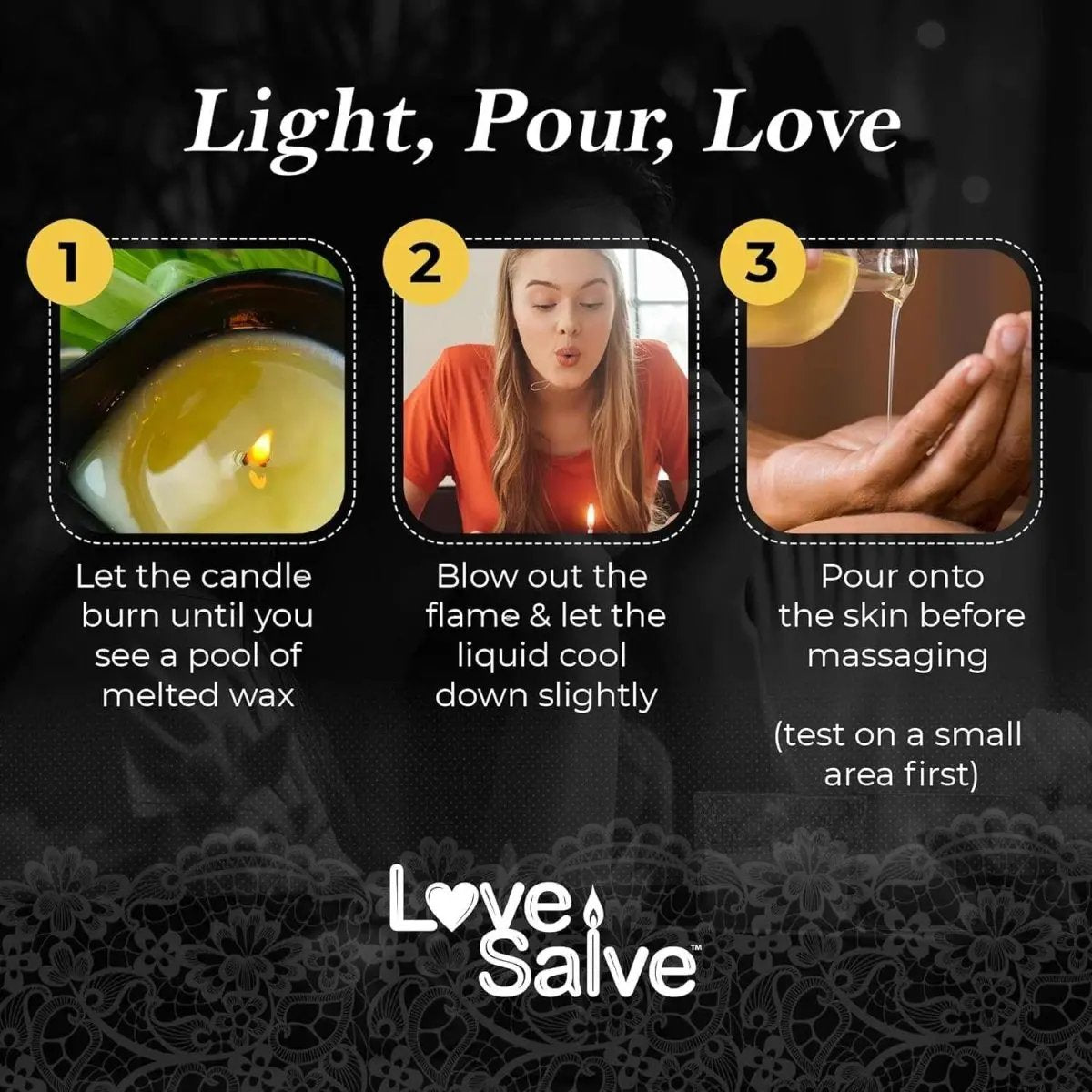 Soy Massage Oil Candle Long Burn by Love Salve