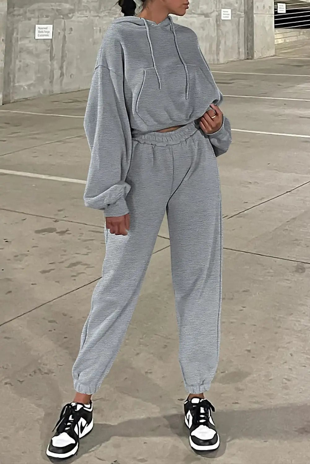Love Salve Women's Gray Joggers — Cozy Cotton Blend Loungewear