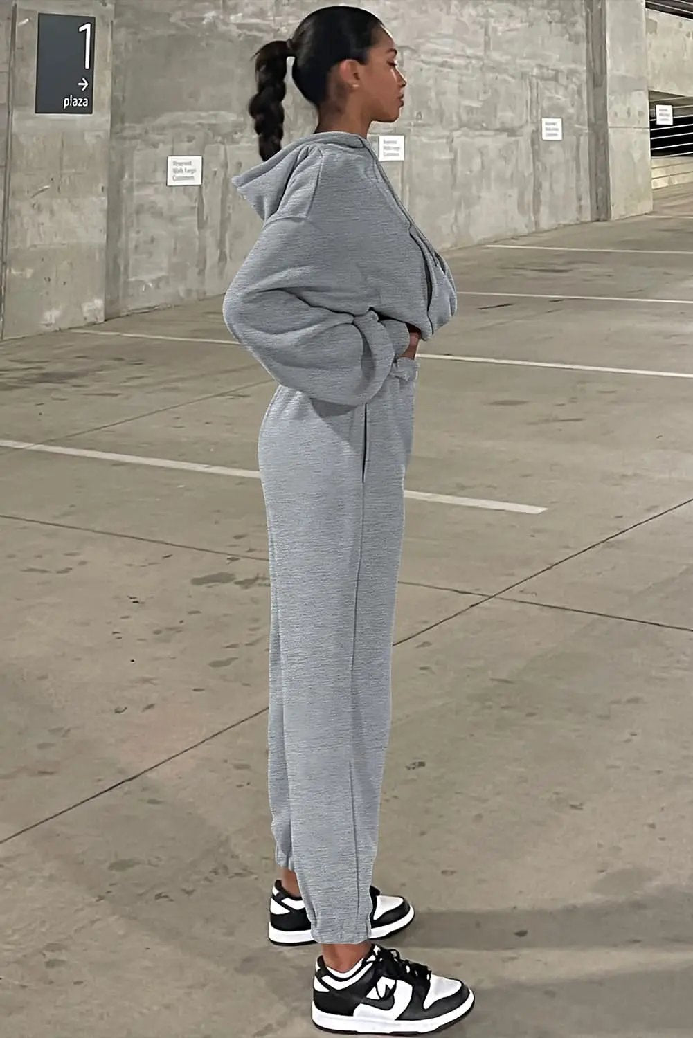 Love Salve Women's Gray Joggers — Cozy Cotton Blend Loungewear