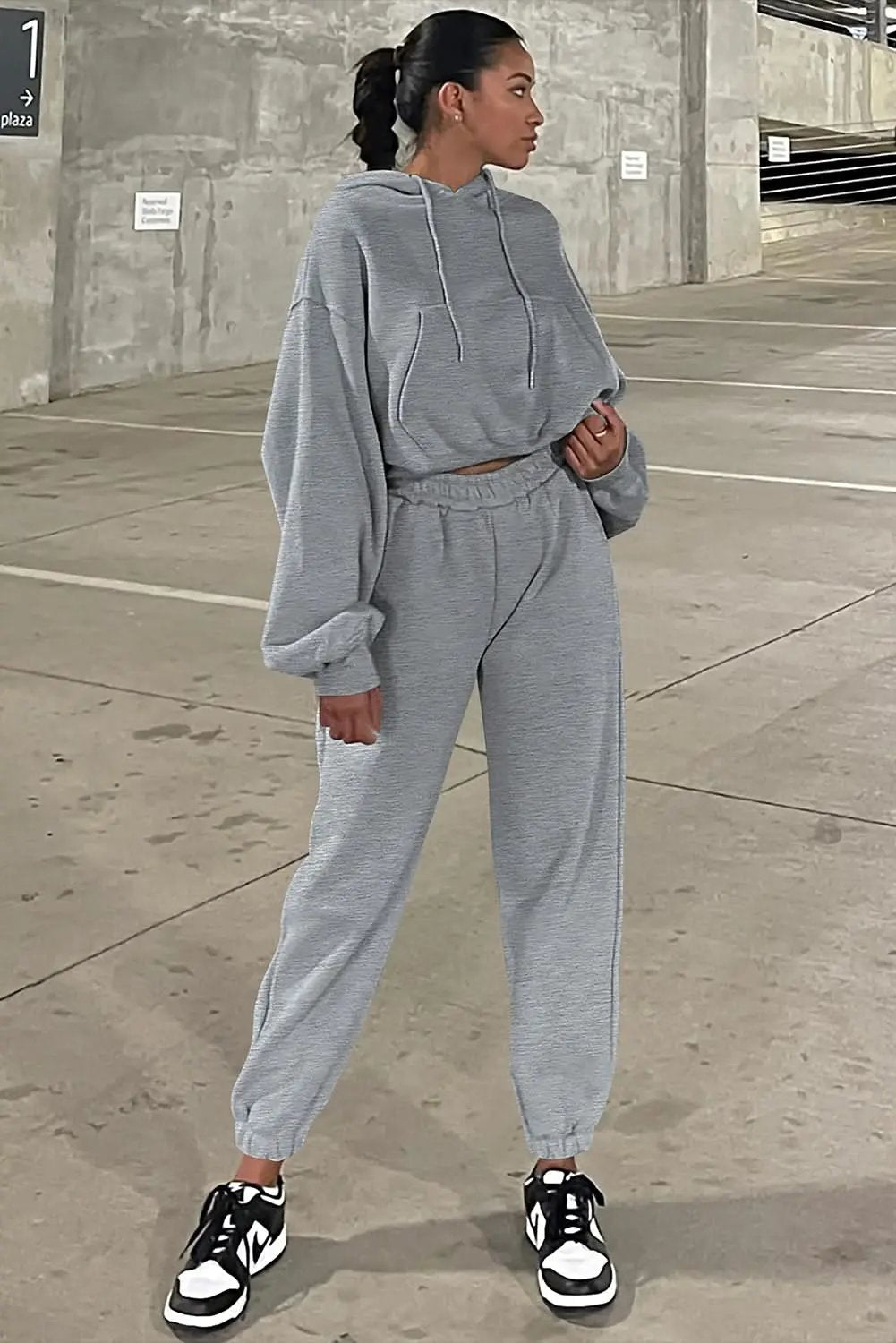 Love Salve Women's Gray Joggers — Cozy Cotton Blend Loungewear