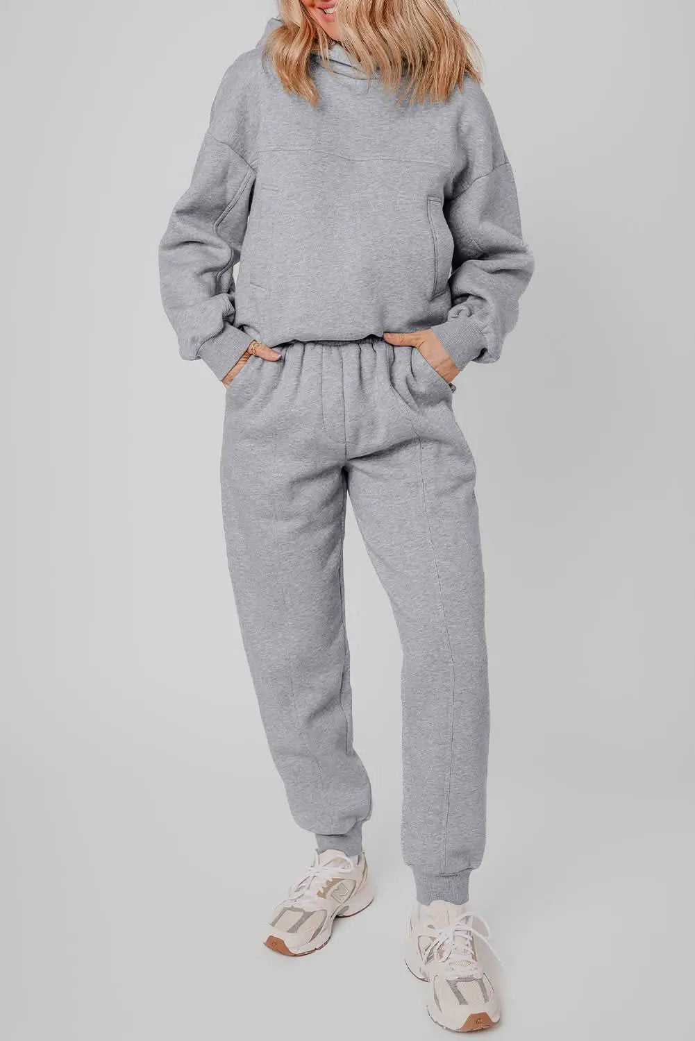 Pants Love Salve Gray Hoodie & Joggers Women's Loungewear Set Casual Winter Activewear