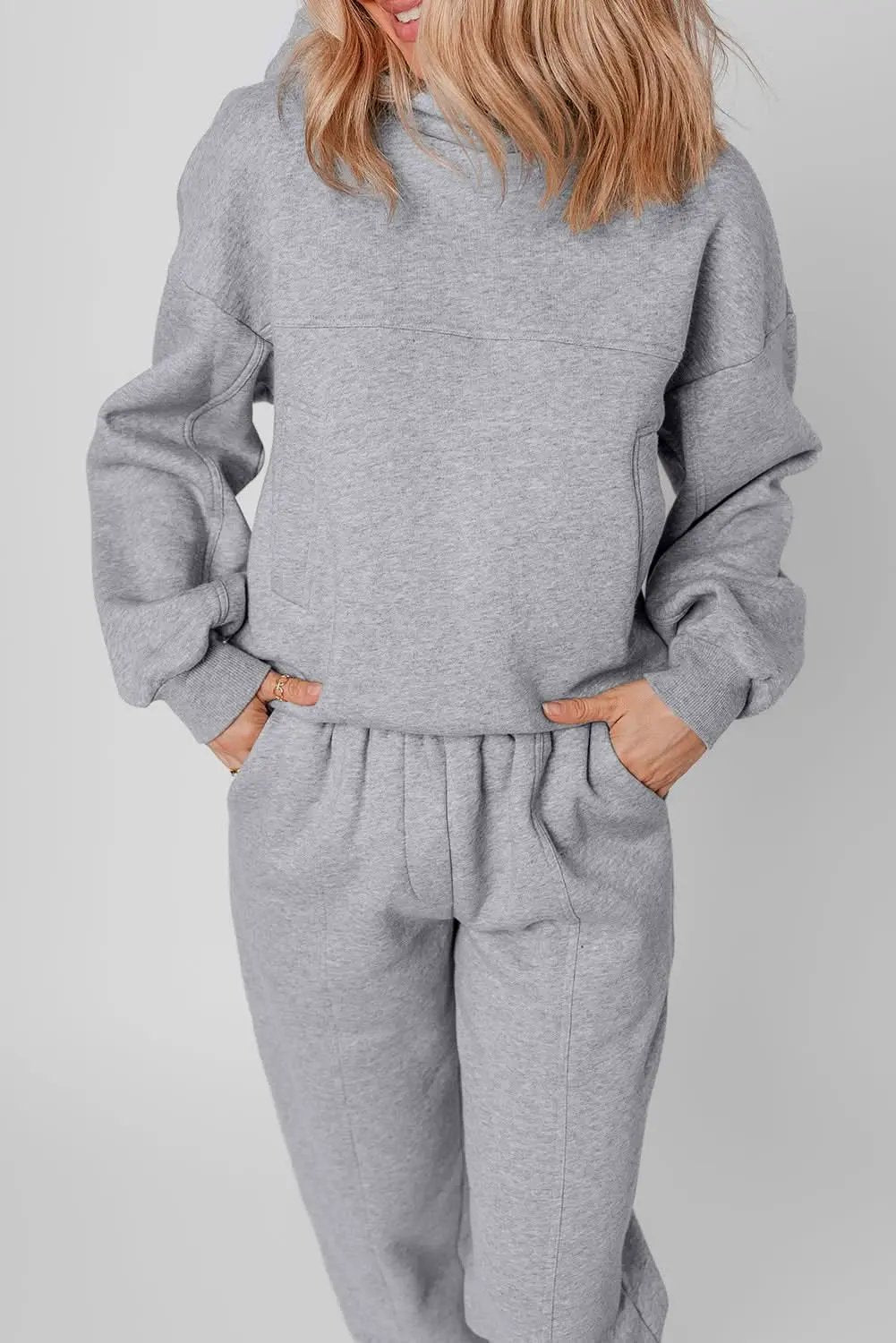 Pants Love Salve Gray Hoodie & Joggers Women's Loungewear Set Casual Winter Activewear