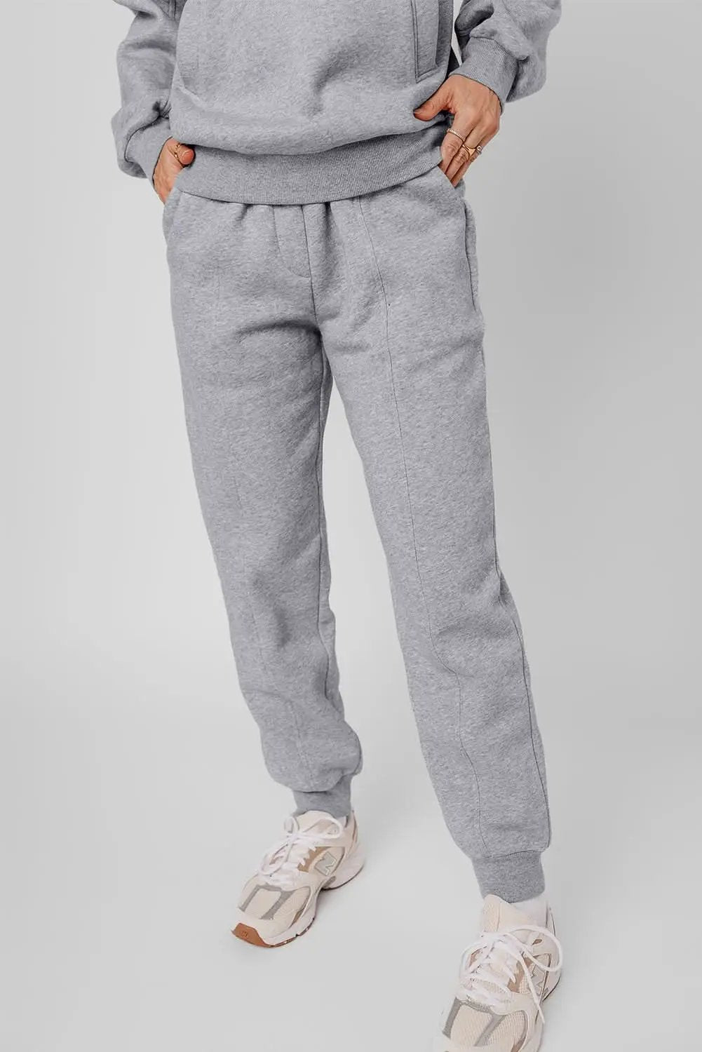 Pants Love Salve Gray Hoodie & Joggers Women's Loungewear Set Casual Winter Activewear