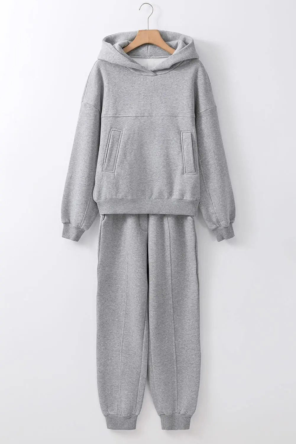 Pants Love Salve Gray Hoodie & Joggers Women's Loungewear Set Casual Winter Activewear