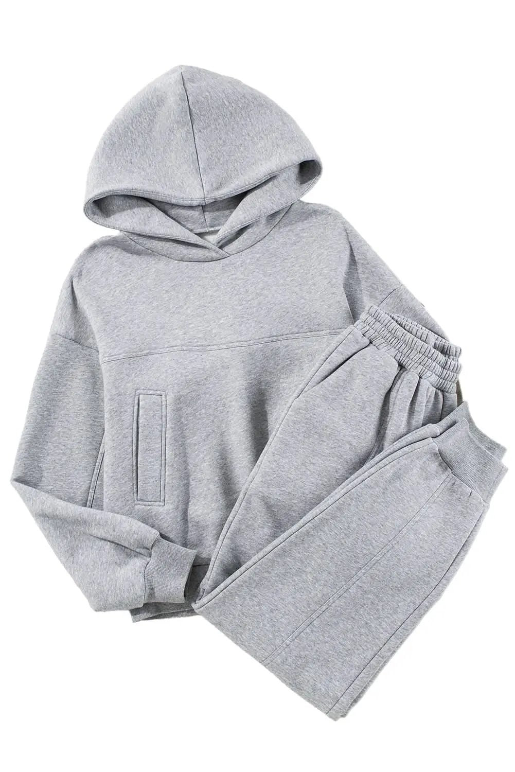 Pants Love Salve Gray Hoodie & Joggers Women's Loungewear Set Casual Winter Activewear