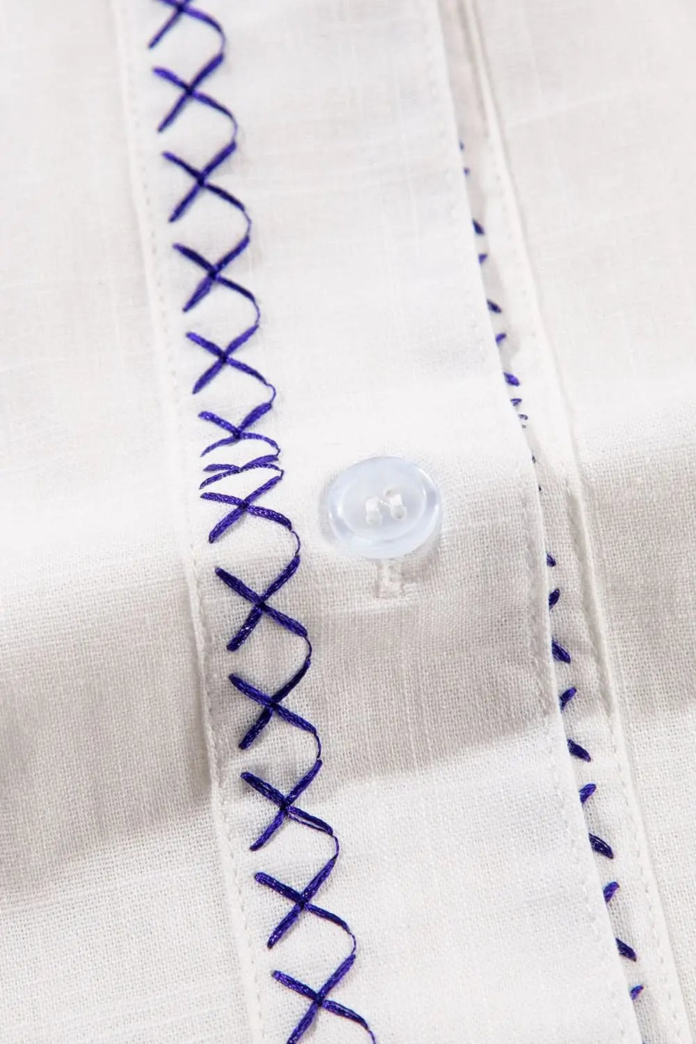 Clothing & Apparel Love Salve Embroidered white floral shirt