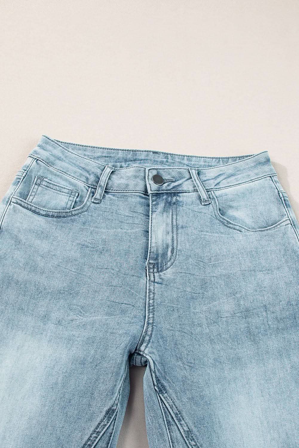 Bottoms/Jeans Love Salve Dusk Blue Denim Women's High-Rise Jeans: Edgy & Trendy Wide-Leg Style