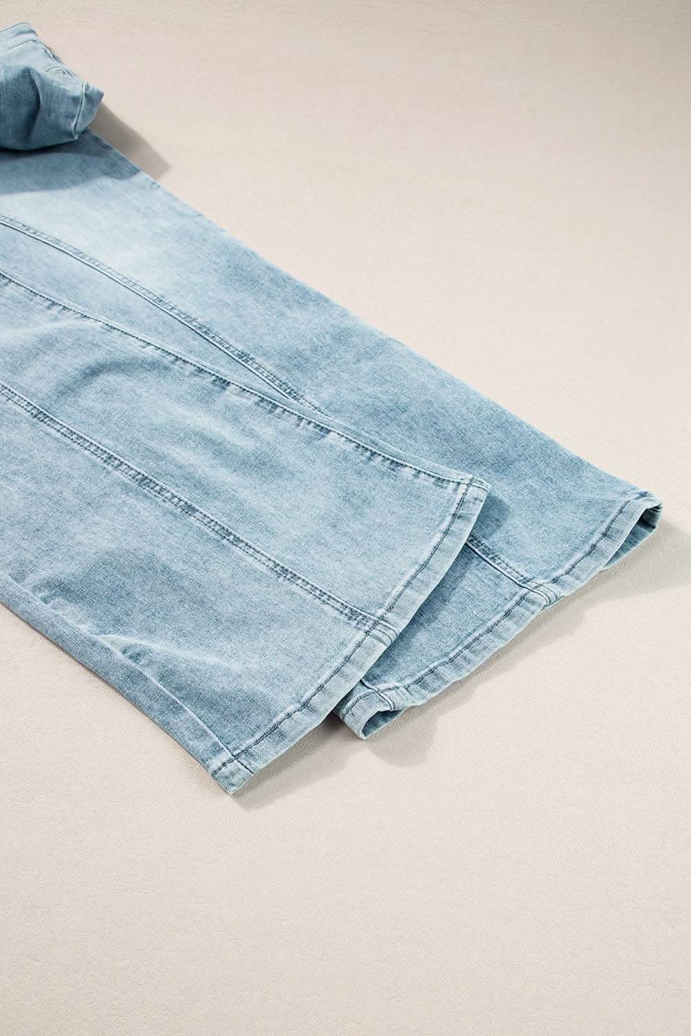 Bottoms/Jeans Love Salve Dusk Blue Denim Women's High-Rise Jeans: Edgy & Trendy Wide-Leg Style