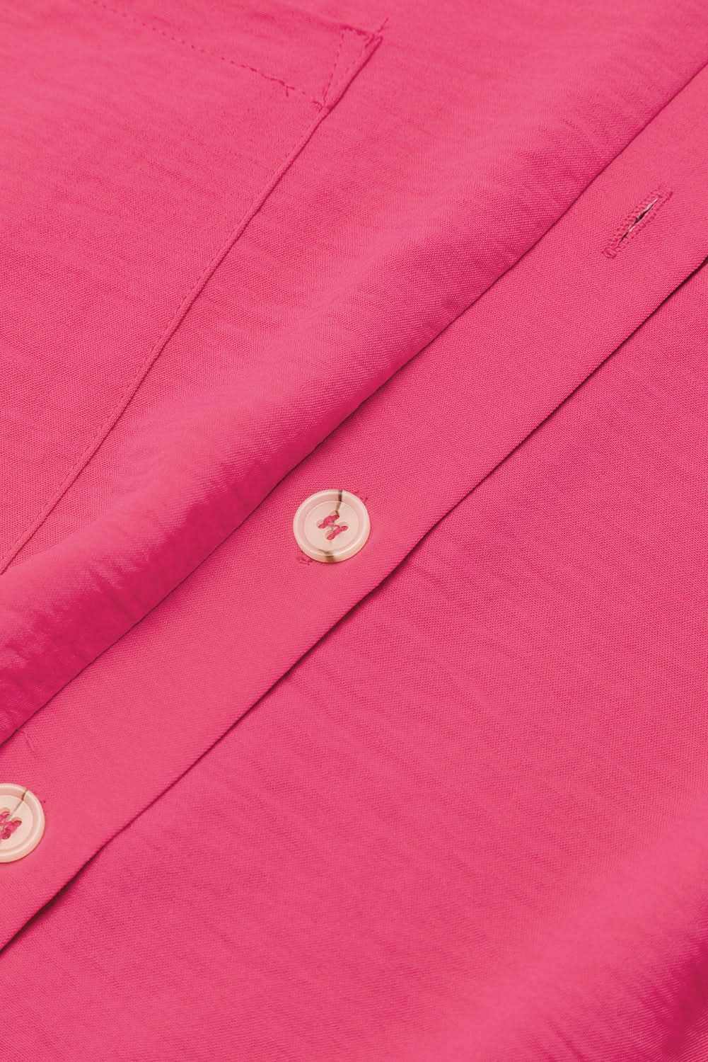 Shoes Love Salve Bright Pink Half Button Collared Loose Romper