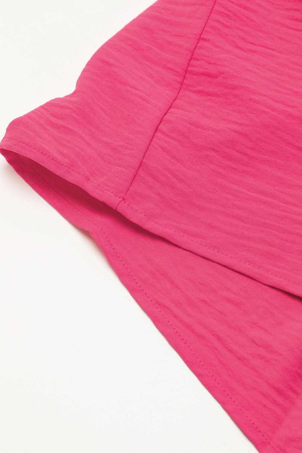 Shoes Love Salve Bright Pink Half Button Collared Loose Romper