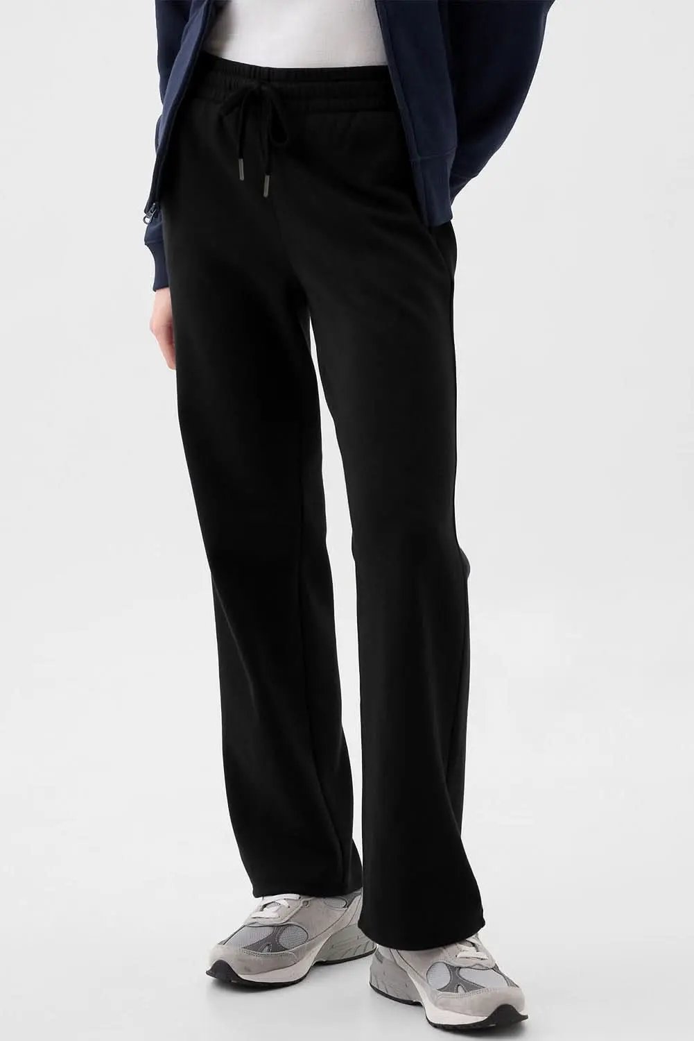 Love Salve Black Fleece Pants Women's Daily Wear Casual Trousers Comfy & Warm