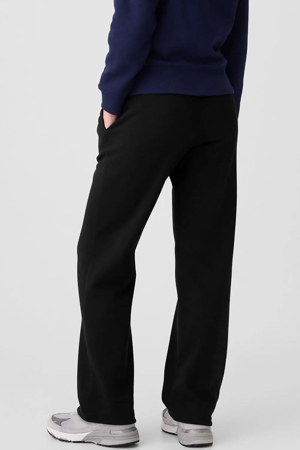 Love Salve Black Fleece Pants Women's Daily Wear Casual Trousers Comfy & Warm