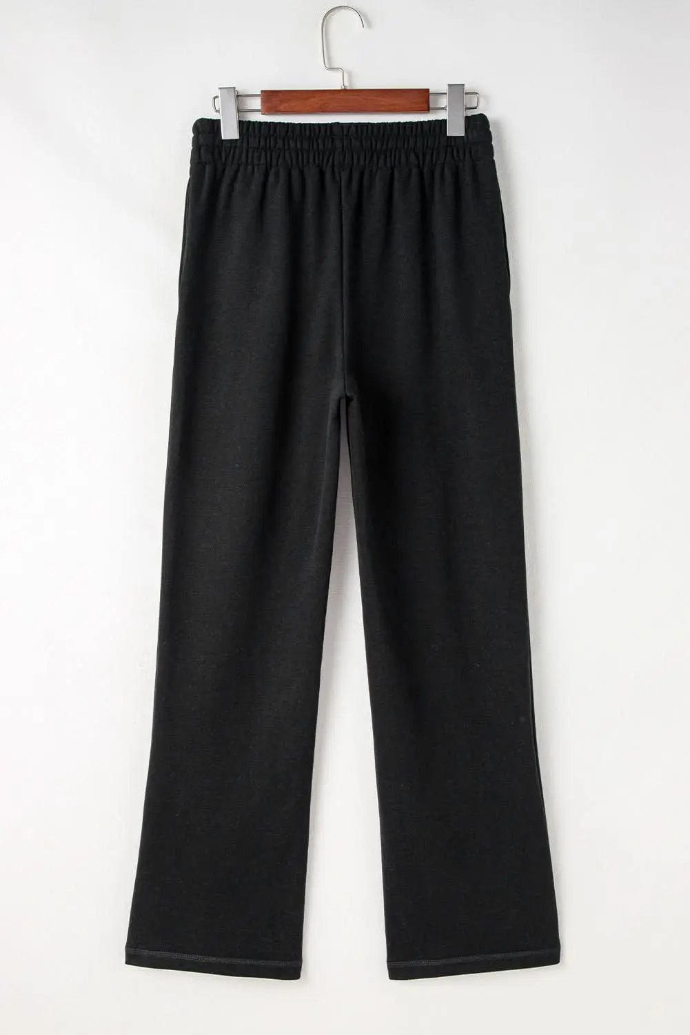 Love Salve Black Fleece Pants Women's Daily Wear Casual Trousers Comfy & Warm
