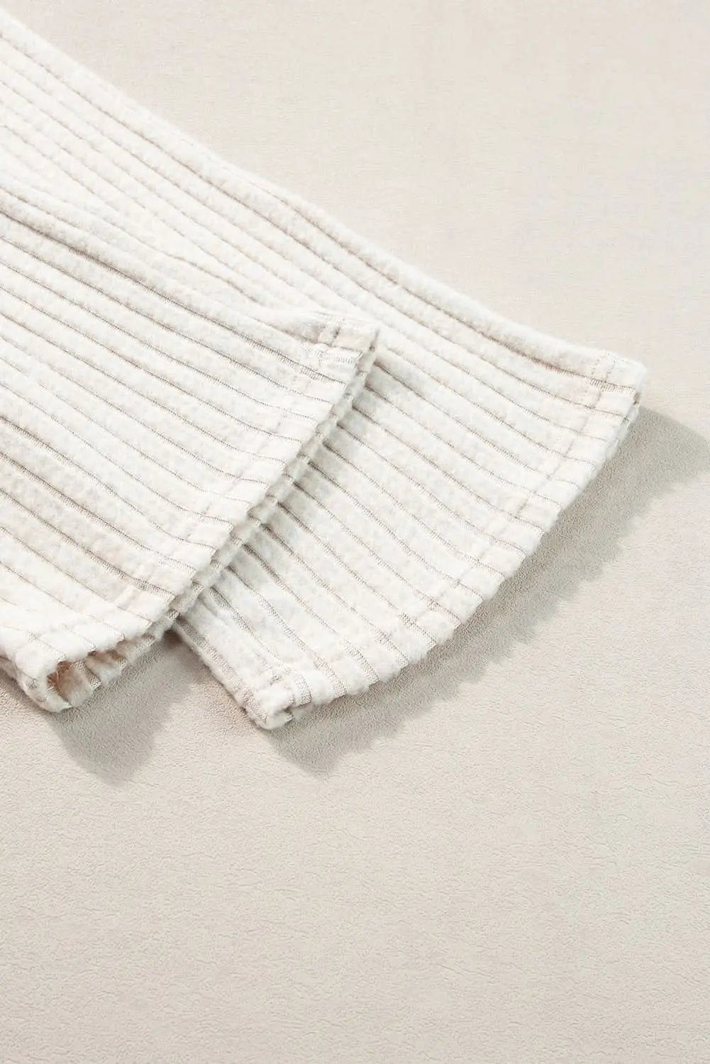 Pants Love Salve Khaki Ribbed Knit Set Women's Loungewear Set Comfy & Casual