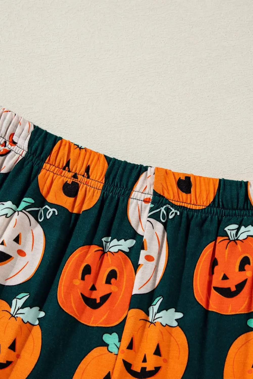 Pants Love Salve Orange Halloween Pajama Set