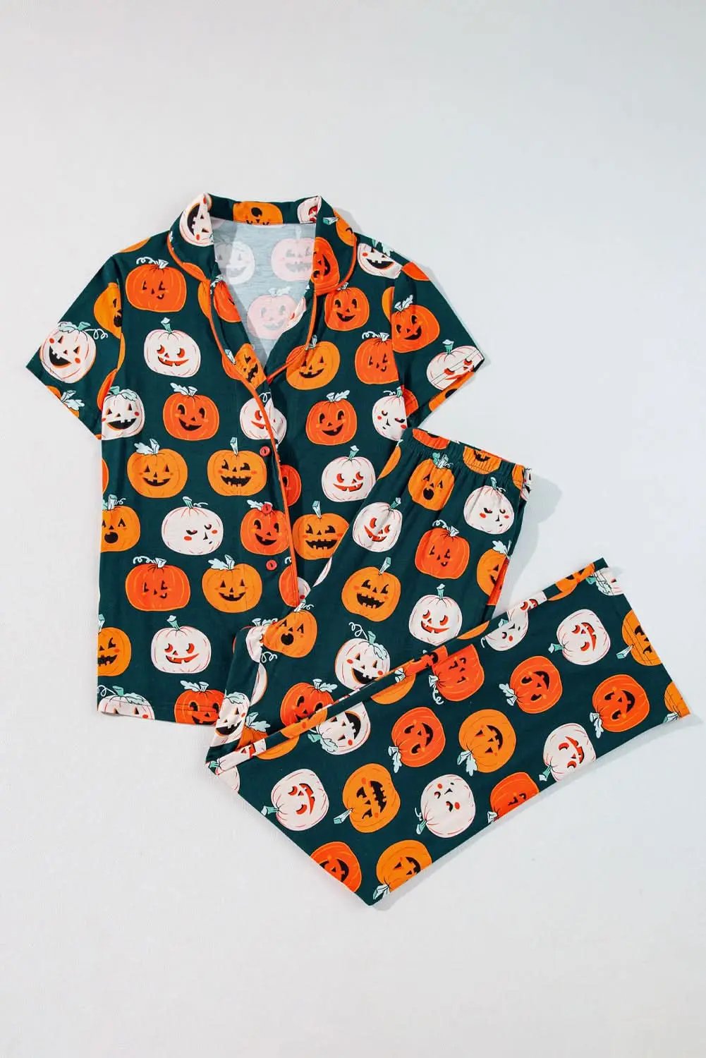 Pants Love Salve Orange Halloween Pajama Set