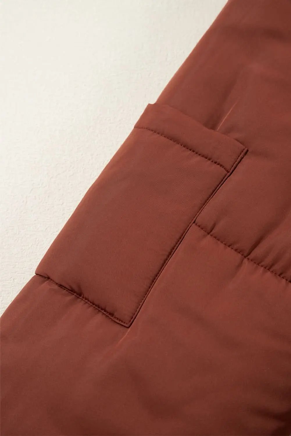 Jackets Love Salve Cozy coffee quilted puffer coat